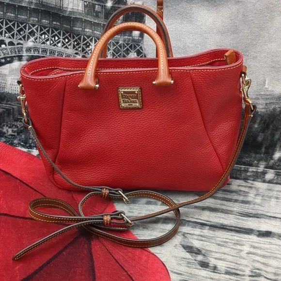 Dooney & Bourke Pebbled Leather Zip Top Satchel - Picture 1 of 13